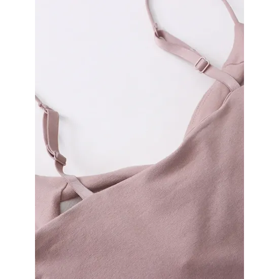 Adjustable Solid Color Skinny Spaghetti-Neck Vest Top Adjustable Solid Color Skinny Spaghetti-Neck Vest Top