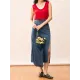 Contrast Color Split-Joint False Two Loose Round-neck Vest Top Contrast Color Split-Joint False Two Loose Round-neck Vest Top