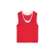 Contrast Color Split-Joint False Two Loose Round-neck Vest Top Contrast Color Split-Joint False Two Loose Round-neck Vest Top