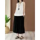 Fringed Solid Color Loose Sleeveless Round-Neck Vest Top Fringed Solid Color Loose Sleeveless Round-Neck Vest Top