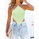 Bandage Irregular clipping Skinny Spaghetti-Neck Vest Top Knitwear Bandage Irregular clipping Skinny Spaghetti-Neck Vest Top Knitwear