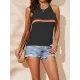 Printed Skinny Halter-Neck Knitwear Vest Top