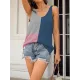 Multi-Colored Sleeveless V-neck Vest Top Multi-Colored Sleeveless V-neck Vest Top