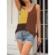 Multi-Colored Sleeveless V-neck Vest Top Multi-Colored Sleeveless V-neck Vest Top