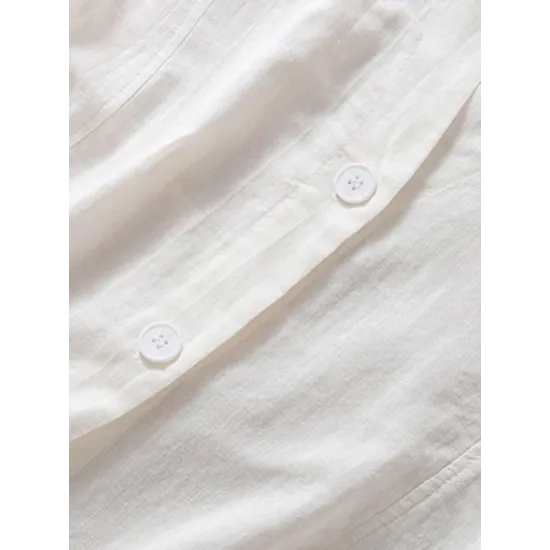 Buttoned Solid Color Loose Sleeveless V-neck Vest Top Buttoned Solid Color Loose Sleeveless V-neck Vest Top