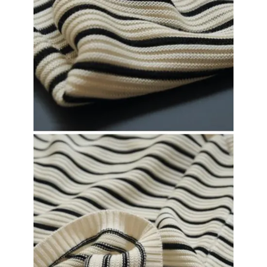 Striped Loose Sleeveless Round-neck Vest Top Striped Loose Sleeveless Round-neck Vest Top