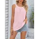 Hollow Solid Color Loose Sleeveless Round-Neck Vest Top Hollow Solid Color Loose Sleeveless Round-Neck Vest Top