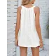Hollow Solid Color Loose Sleeveless Round-Neck Vest Top Hollow Solid Color Loose Sleeveless Round-Neck Vest Top