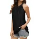 Hollow Solid Color Loose Sleeveless Round-Neck Vest Top Hollow Solid Color Loose Sleeveless Round-Neck Vest Top
