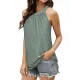 Hollow Solid Color Loose Sleeveless Round-Neck Vest Top Hollow Solid Color Loose Sleeveless Round-Neck Vest Top