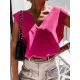 Solid Color V-back Loose Sleeveless V-neck Vest Top Solid Color V-back Loose Sleeveless V-neck Vest Top