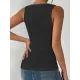 Solid Color Skinny Sleeveless Deep V-Neck Vest Top