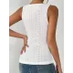 Solid Color Skinny Sleeveless Deep V-Neck Vest Top