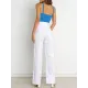 Solid Color Skinny Sleeveless Halter-Neck Vest Top Solid Color Skinny Sleeveless Halter-Neck Vest Top