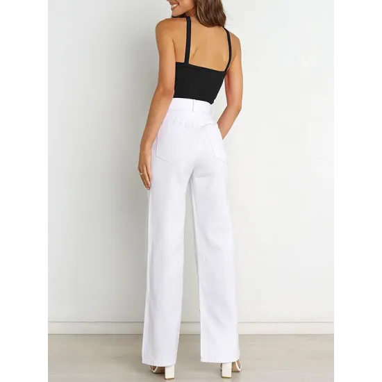 Solid Color Skinny Sleeveless Halter-Neck Vest Top Solid Color Skinny Sleeveless Halter-Neck Vest Top