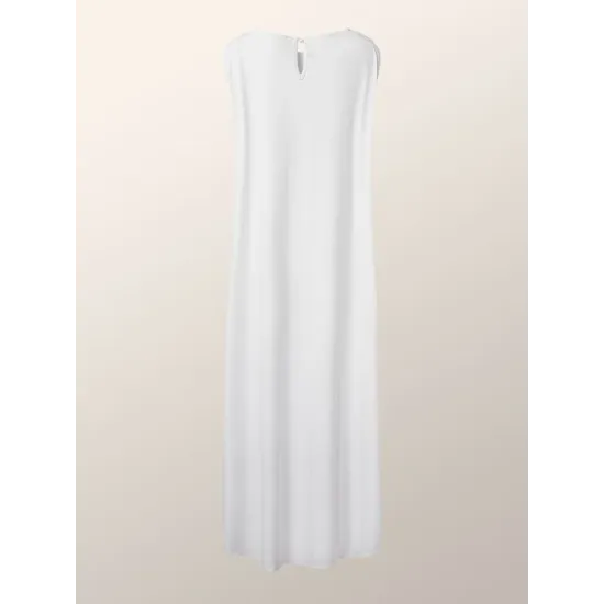 Figure Printed High-Low Sleeveless Round-Neck Vest Top Figure Printed High-Low Sleeveless Round-Neck Vest Top