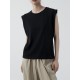 See-Through Solid Color Loose Sleeveless Round-Neck Vest Top See-Through Solid Color Loose Sleeveless Round-Neck Vest Top