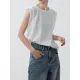See-Through Solid Color Loose Sleeveless Round-Neck Vest Top See-Through Solid Color Loose Sleeveless Round-Neck Vest Top