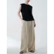 See-Through Solid Color Loose Sleeveless Round-Neck Vest Top See-Through Solid Color Loose Sleeveless Round-Neck Vest Top