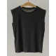 See-Through Solid Color Loose Sleeveless Round-Neck Vest Top See-Through Solid Color Loose Sleeveless Round-Neck Vest Top