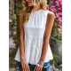 Sleeveless Pleated Printed Split-Joint Mock Neck Vest Top Sleeveless Pleated Printed Split-Joint Mock Neck Vest Top