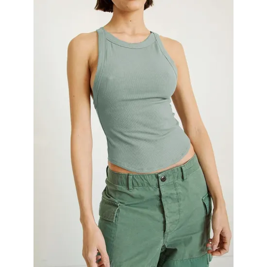 Back Cross Solid Color Skinny Sleeveless Vest Top Back Cross Solid Color Skinny Sleeveless Vest Top