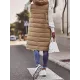 Buttoned Drawstring Keep Warm Solid Color Split-Joint Zipper Hooded Sleeveless Vest Outerwear Padded Coat Buttoned Drawstring Keep Warm Solid Color Split-Joint Zipper Hooded Sleeveless Vest Outerwear Padded Coat