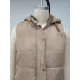 Buttoned Drawstring Keep Warm Solid Color Split-Joint Zipper Hooded Sleeveless Vest Outerwear Padded Coat Buttoned Drawstring Keep Warm Solid Color Split-Joint Zipper Hooded Sleeveless Vest Outerwear Padded Coat