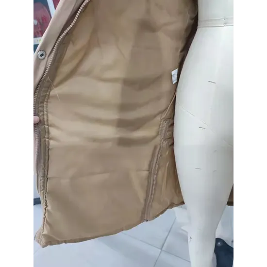 Buttoned Drawstring Keep Warm Solid Color Split-Joint Zipper Hooded Sleeveless Vest Outerwear Padded Coat Buttoned Drawstring Keep Warm Solid Color Split-Joint Zipper Hooded Sleeveless Vest Outerwear Padded Coat