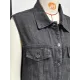 Buttoned Drawstring Pockets Split-Joint Loose Sleeveless Polo Vest Outerwear Buttoned Drawstring Pockets Split-Joint Loose Sleeveless Polo Vest Outerwear