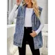 Buttoned Detachable Drawstring Hooded Pockets Split-Joint Loose Sleeveless Polo Vest Outerwear Buttoned Detachable Drawstring Hooded Pockets Split-Joint Loose Sleeveless Polo Vest Outerwear