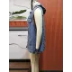 Buttoned Detachable Drawstring Hooded Pockets Split-Joint Loose Sleeveless Polo Vest Outerwear Buttoned Detachable Drawstring Hooded Pockets Split-Joint Loose Sleeveless Polo Vest Outerwear