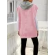 Buttoned Detachable Hooded Pockets Split-Joint Loose Sleeveless Lapel Collar Vest Outerwear Buttoned Detachable Hooded Pockets Split-Joint Loose Sleeveless Lapel Collar Vest Outerwear