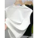 Solid Color Split-Joint Plus Size Skinny Mock Neck Vest Top