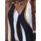 Split-Joint Striped Sleeveless V-Neck Vest Top Split-Joint Striped Sleeveless V-Neck Vest Top