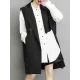 Asymmetric Pockets Tied Sleeveless Notched Collar Vest Outerwear Asymmetric Pockets Tied Sleeveless Notched Collar Vest Outerwear