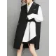 Asymmetric Pockets Tied Sleeveless Notched Collar Vest Outerwear Asymmetric Pockets Tied Sleeveless Notched Collar Vest Outerwear