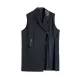 Asymmetric Pockets Tied Sleeveless Notched Collar Vest Outerwear Asymmetric Pockets Tied Sleeveless Notched Collar Vest Outerwear