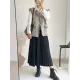 Buttoned Fringed Pockets Striped Loose Sleeveless V-Neck Vest Outerwear Buttoned Fringed Pockets Striped Loose Sleeveless V-Neck Vest Outerwear
