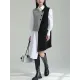 Asymmetric Buttoned Houndstooth Sleeveless Vest Outerwear Asymmetric Buttoned Houndstooth Sleeveless Vest Outerwear