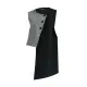 Asymmetric Buttoned Houndstooth Sleeveless Vest Outerwear Asymmetric Buttoned Houndstooth Sleeveless Vest Outerwear