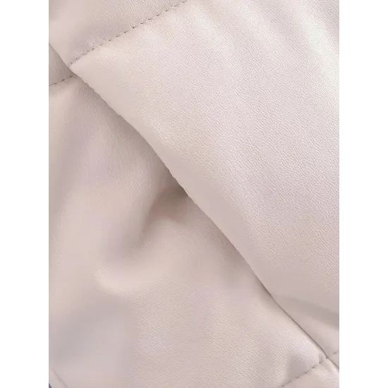 Drawstring Elasticity Solid Color Split-Joint Zipper Skinny Sleeveless Stand Collar Padded Vest Drawstring Elasticity Solid Color Split-Joint Zipper Skinny Sleeveless Stand Collar Padded Vest