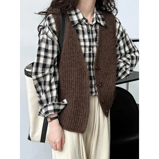 Split-Joint Loose Sleeveless V-Neck Vest Top Split-Joint Loose Sleeveless V-Neck Vest Top