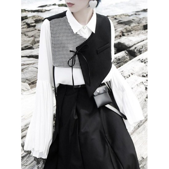 Swallow Gird Split-joint Cropped Vest Swallow Gird Split-joint Cropped Vest