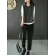 Artistic Retro Solid Hooded Vest Artistic Retro Solid Hooded Vest