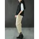 Artistic Retro Solid Hooded Vest Artistic Retro Solid Hooded Vest