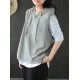 Artistic Retro Solid Hooded Vest Artistic Retro Solid Hooded Vest