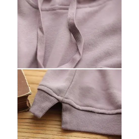 Artistic Retro Solid Hooded Vest Artistic Retro Solid Hooded Vest