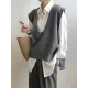 Knitting Irregularity Solid V-Neck Vest Knitting Irregularity Solid V-Neck Vest