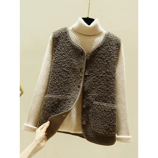 Loose Warm Lambswool Vest Loose Warm Lambswool Vest